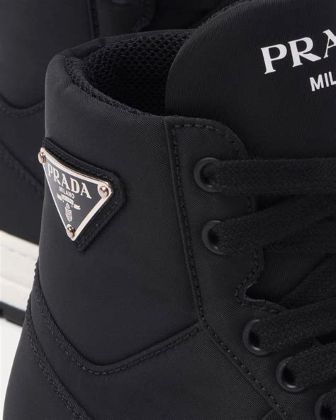 mens prada high top sneakers|Prada re nylon gabardine sneakers.